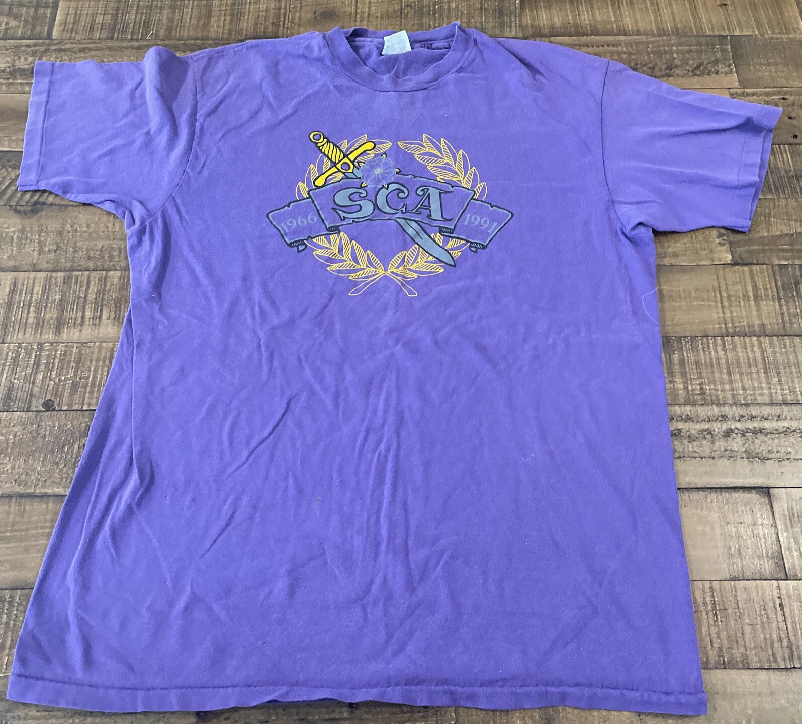 SCA T Shirt - Society for Creative Anachronism - rare vtg single stitch XL