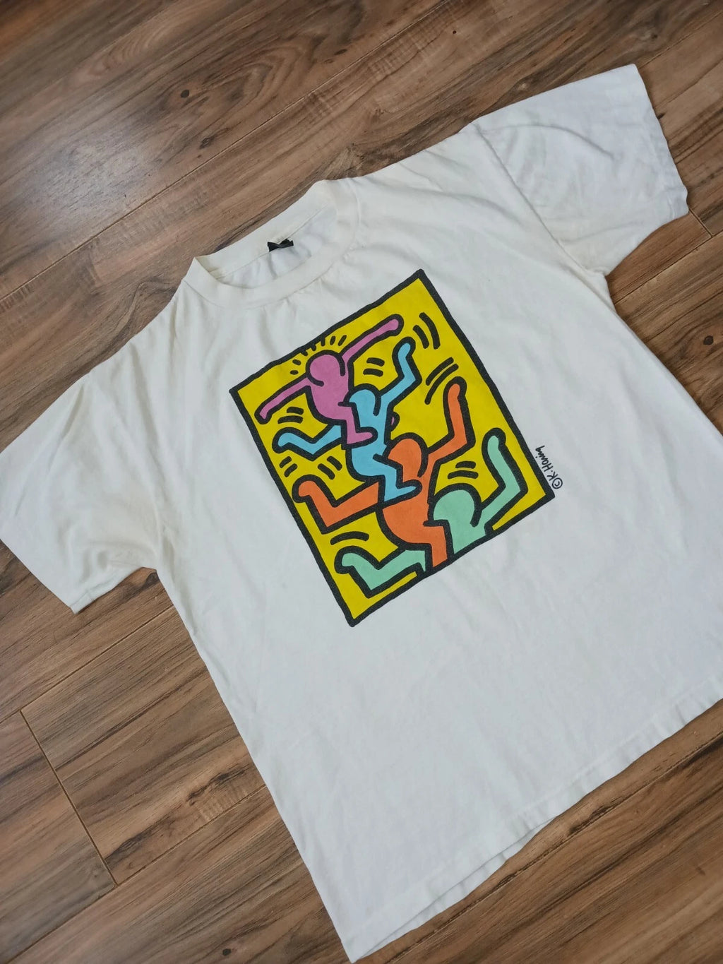 Vintage KEITH HARING T Shirt Tee Pop Art Streetwear Graffiti Vtg Haring - XL