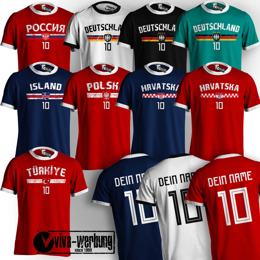 Türkiye Polska Russia Iceland T-Shirt With Name Number For Men Women Gift
