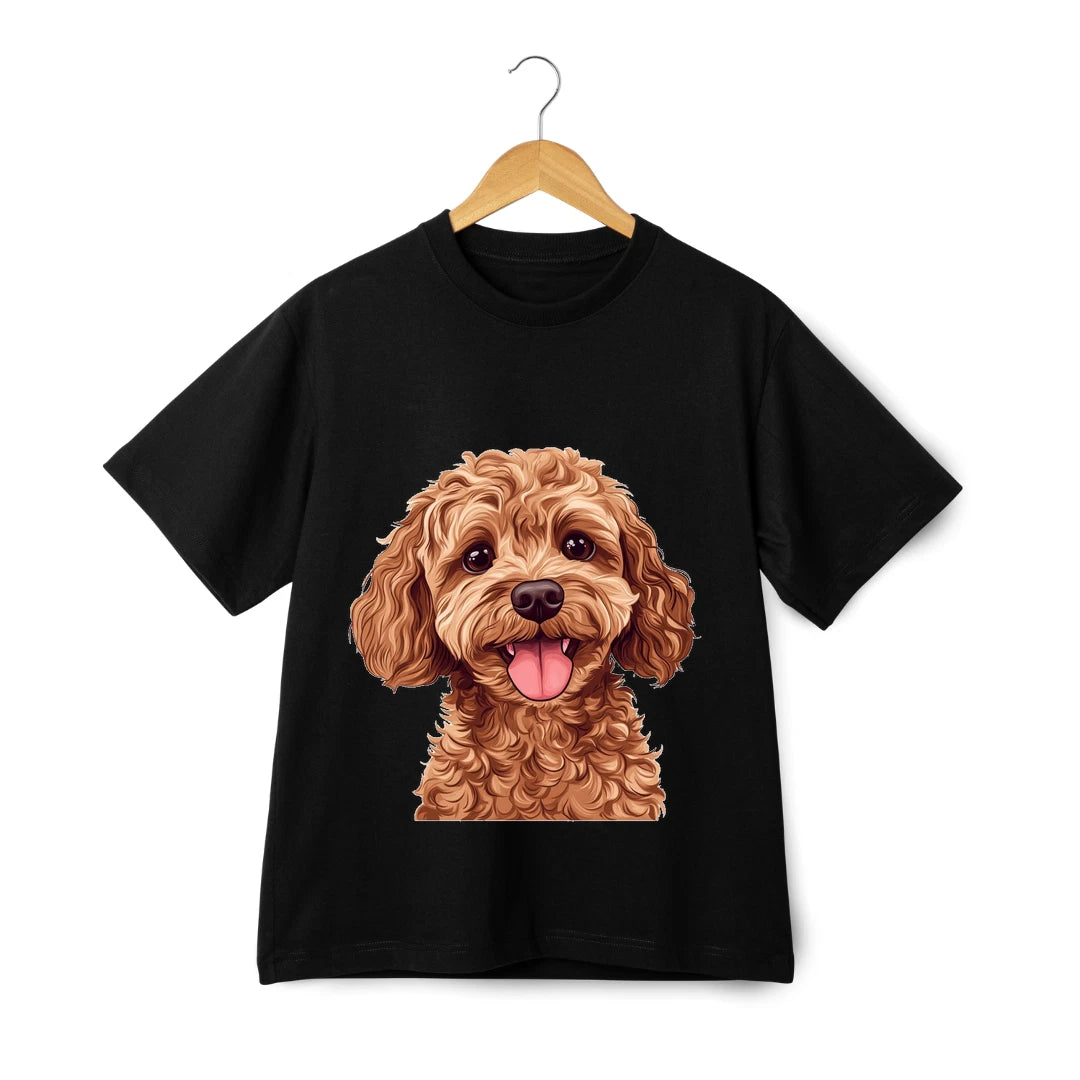 GoldenDoodle Lover T-Shirt - Cute Dog Face Cartoon Graphic Pet Lover Puppy Tee