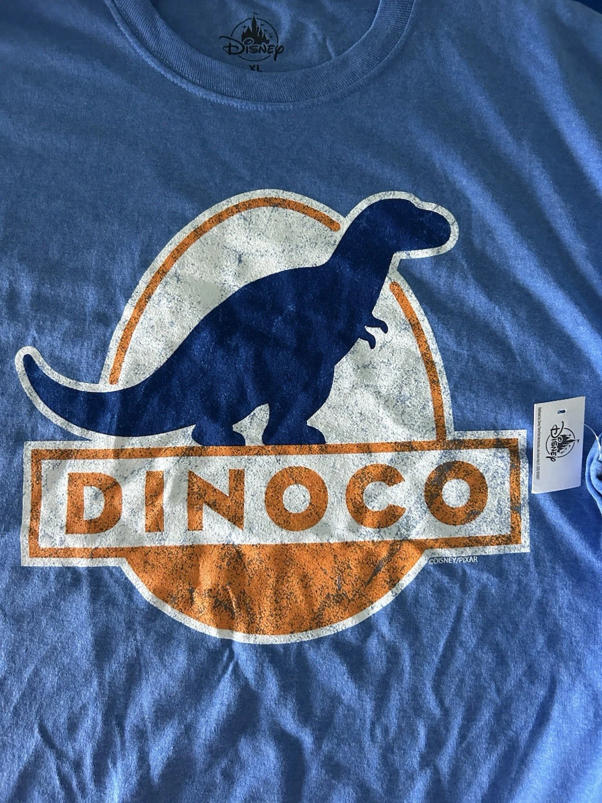DINOCO DISNEY PIXAR logo T Shirt Men's XL New animated Cars PISTON CUP RACING