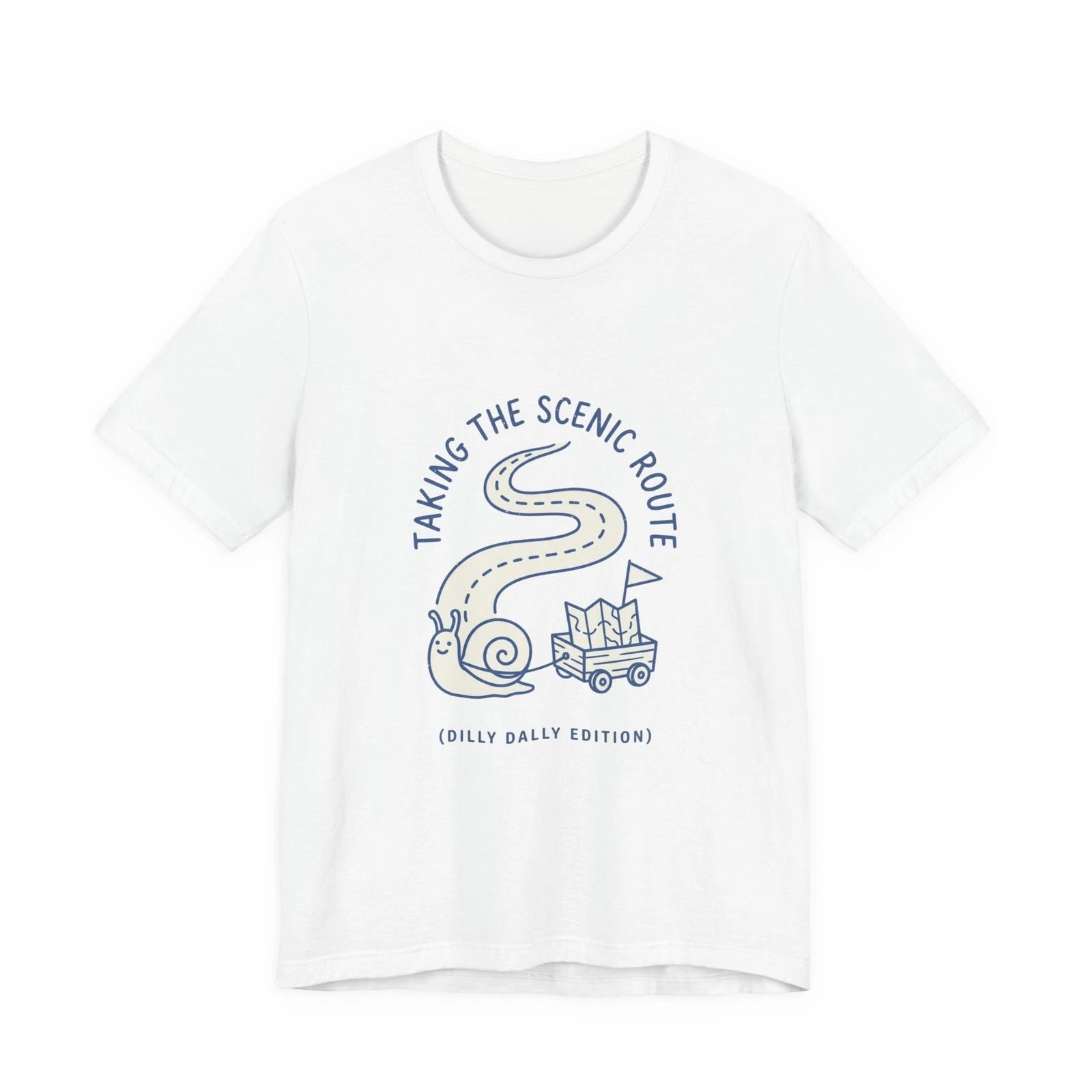 Taking The Scenic Route T-Shirt | Dilly Dally meme, vintage cartoon snail