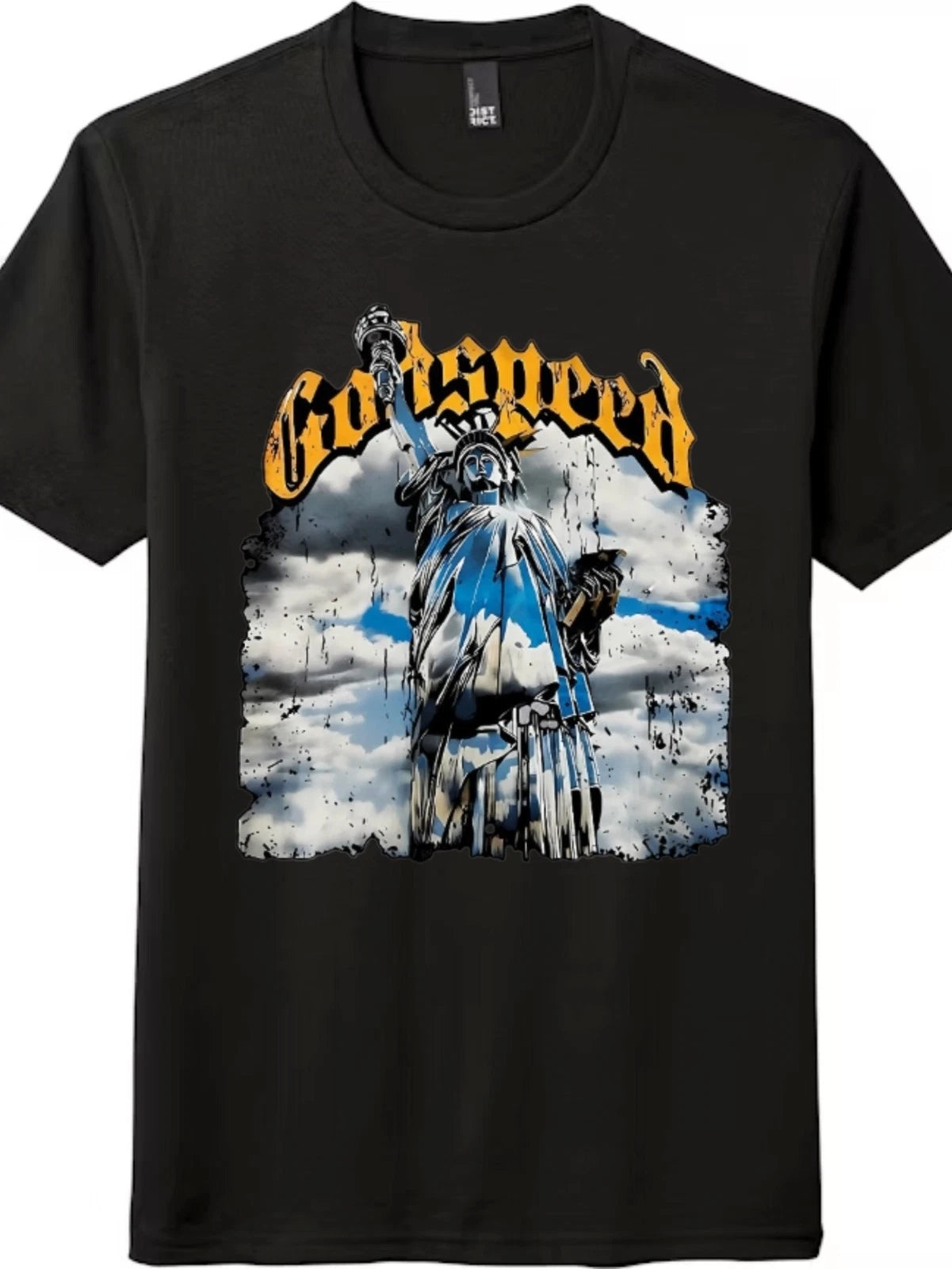 Godspeed Statue of Liberty Graphic T-Shirt, Streetwear Urban Tee