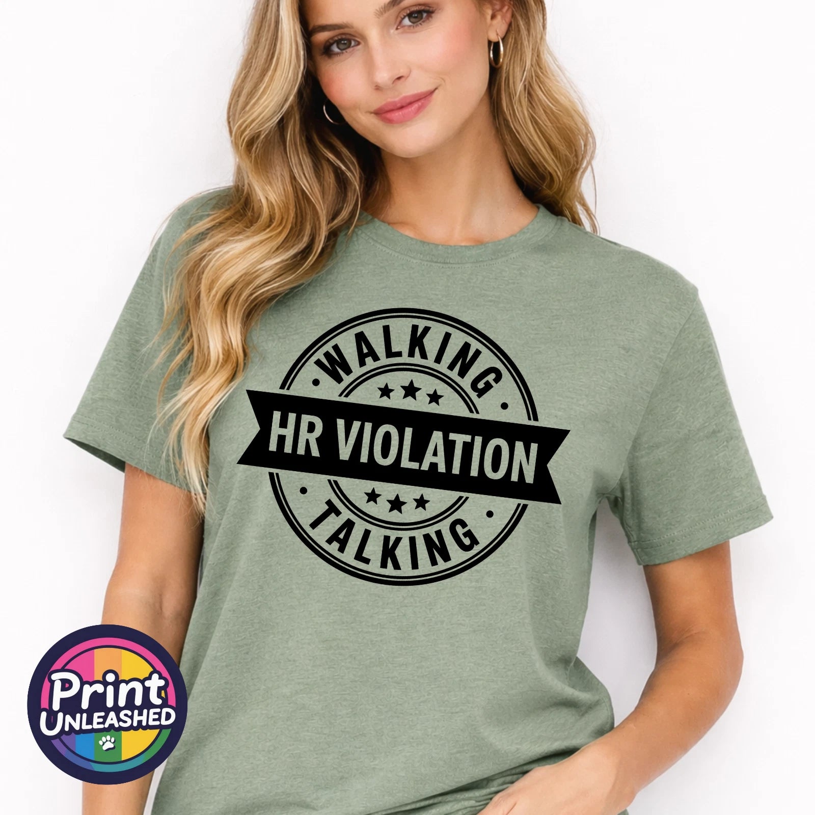 Walking Talking HR Violation T-Shirt Funny Novelty Tee Unisex Fun Office Gift
