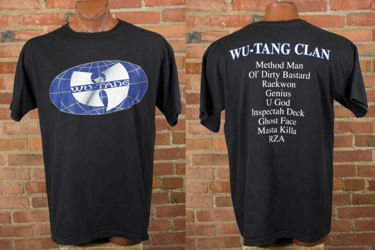 Vintage 90s Wu-Tang Clan Rap Tee Concert T-Shirt Hip Hop Graphic Band Tee S-5XL