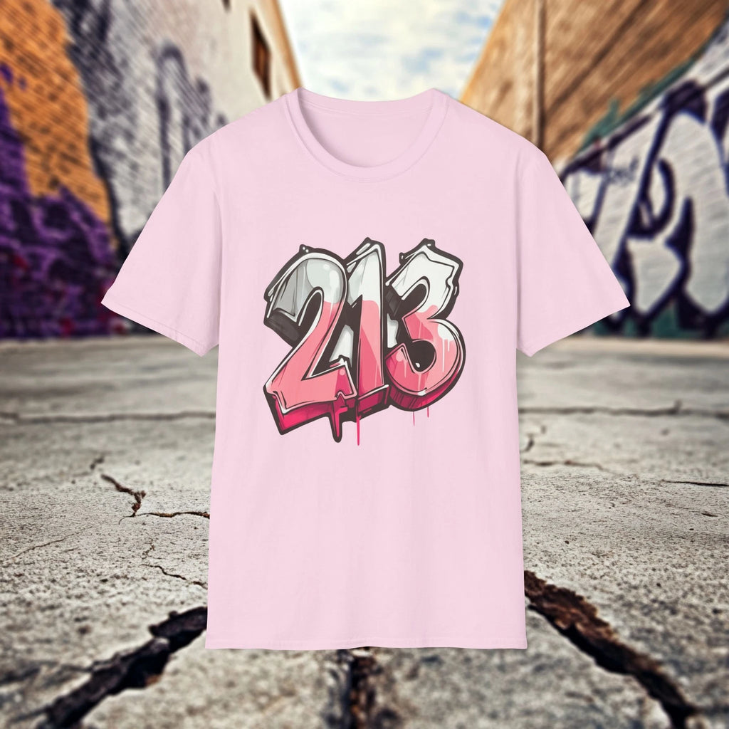LA, Urban Graffiti Style T-Shirt, 213 Graphic Tee, Hip Hop Aesthetic, Compton,
