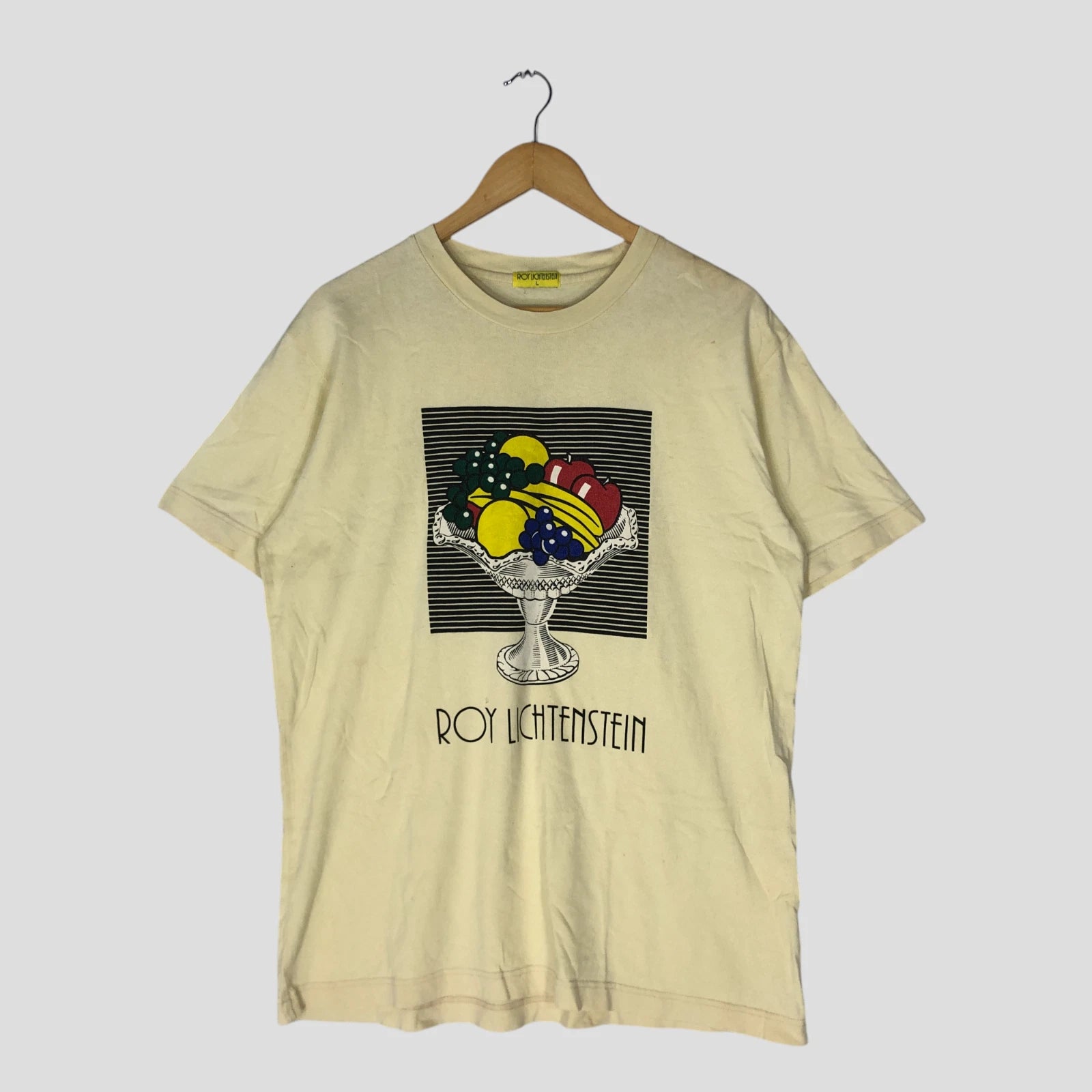 Vintage Roy Lichtenstein Still Life With Crystal Bowl Big Image T shirt Large