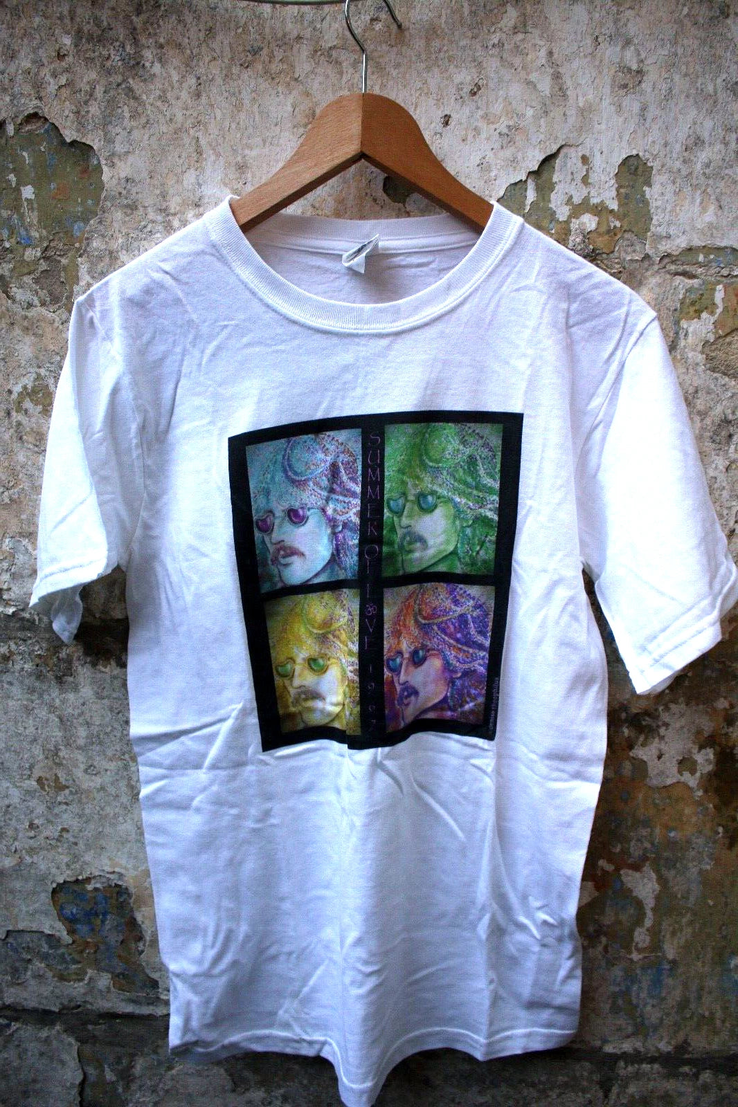 George Harrison The Beatles Summer Of Love Pop Art Style Sketch Tee Small