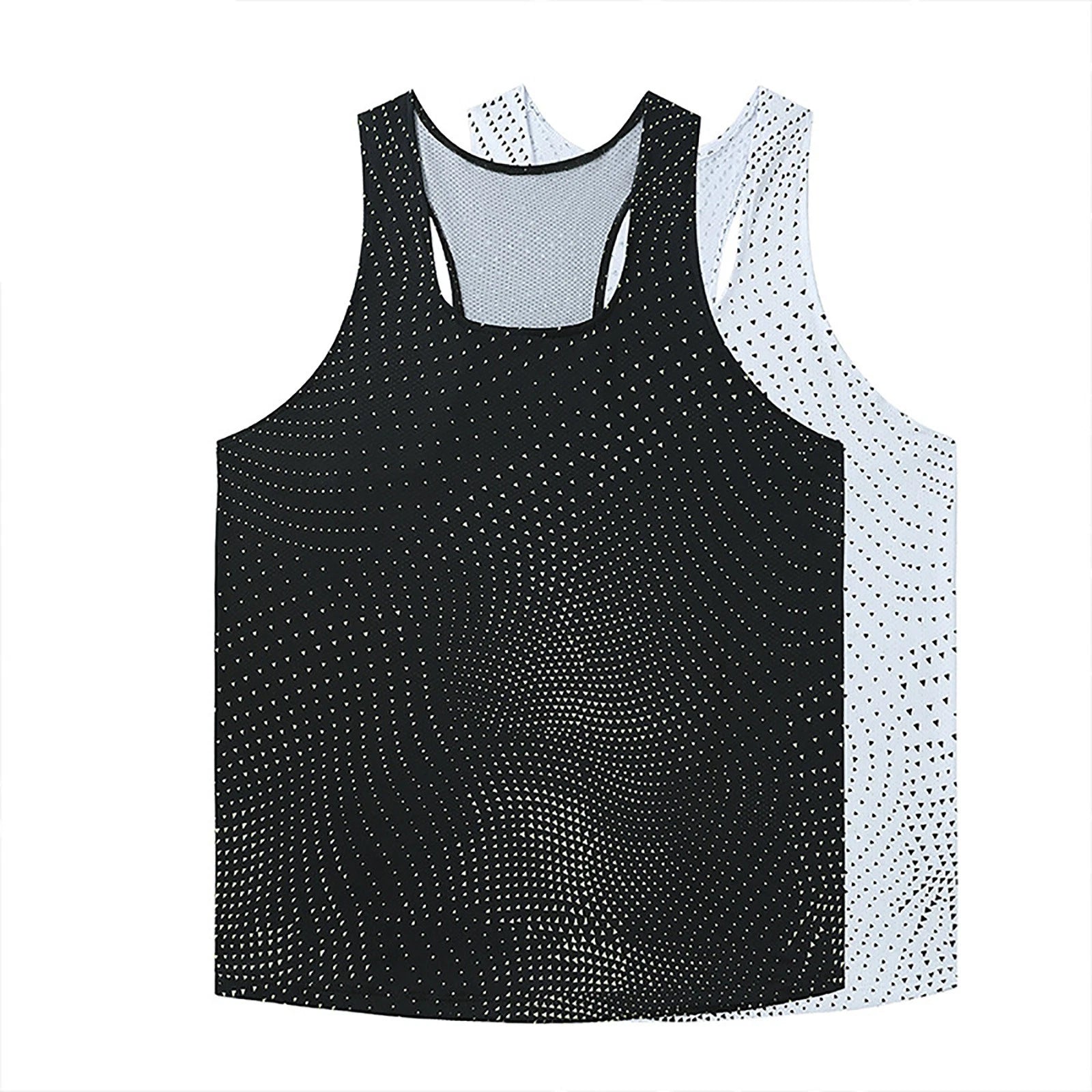 Men Streetwear Lightweight Vest Sports Tops Breathable Shirts Summer Clubwear