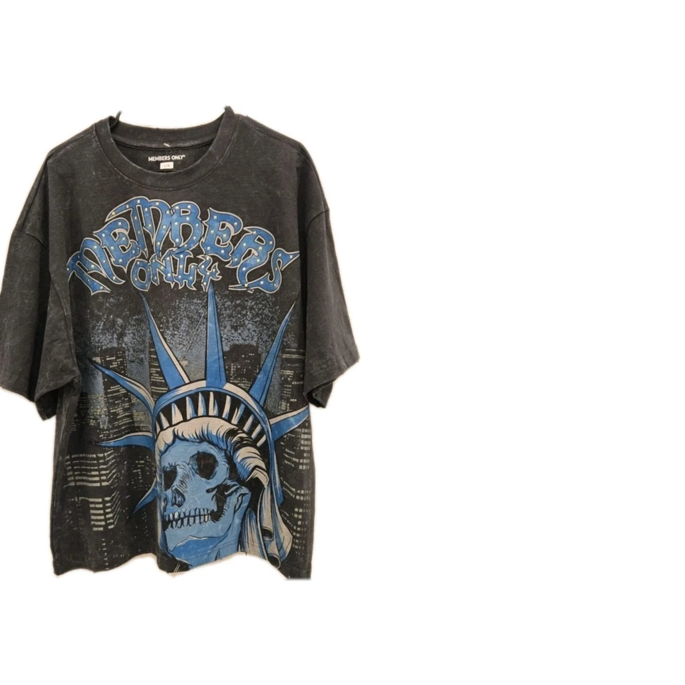 Members Only,Vintage Trendy Street Mens T-shirt. Large Size. "Crop And Raw Look"