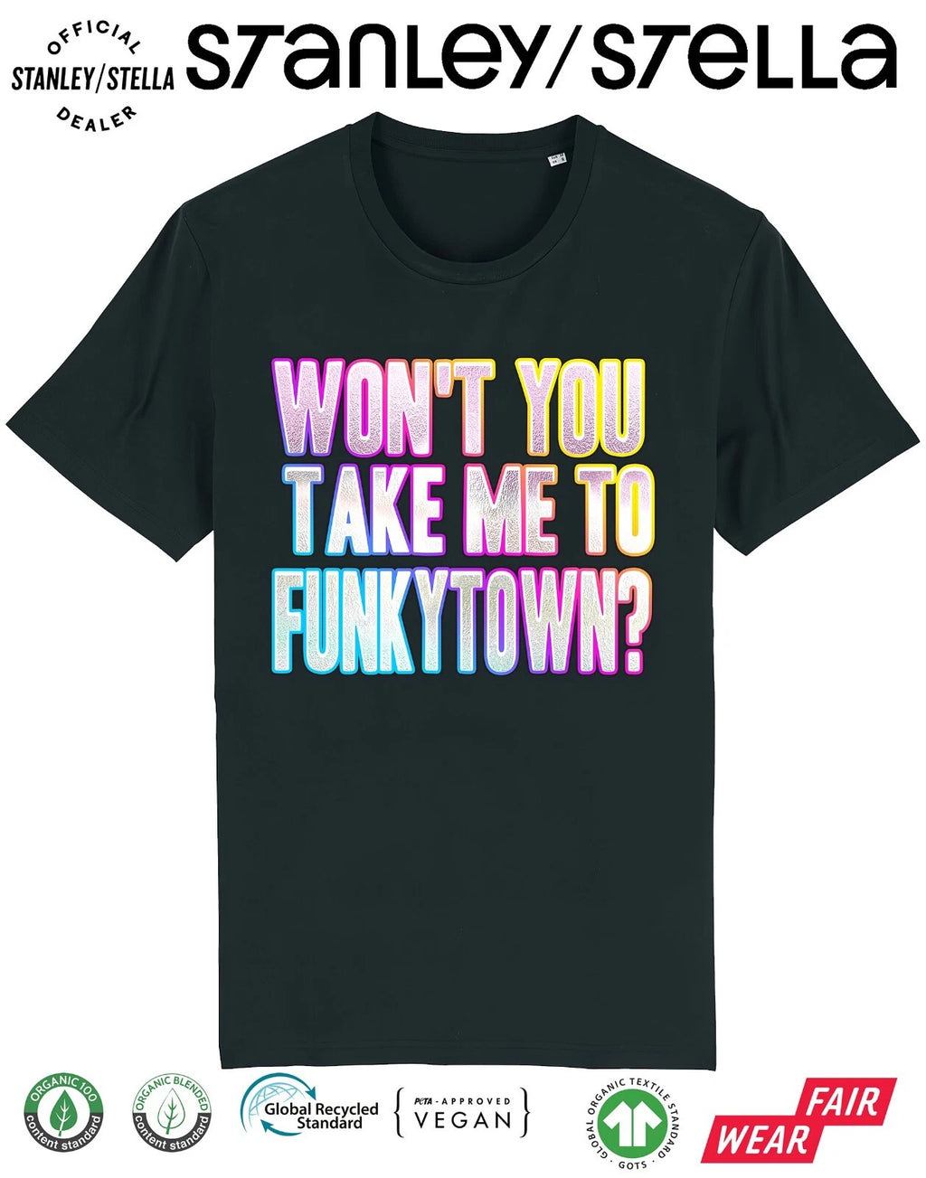Wont You Take Me To Funkytown Mens T-Shirt Disco Fancy Dress 80s Party Weekend