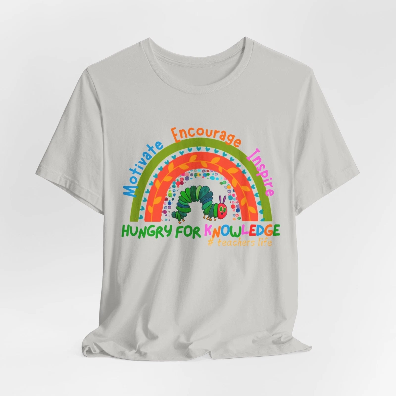 Boho Rainbow Teacher's T-Shirt, Bella Canvas, Sizes S - 3XL, 10 Colour choices