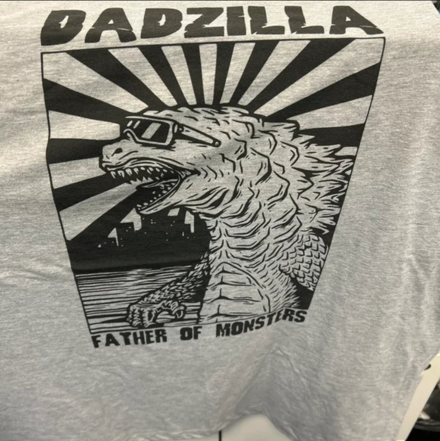 Dadzilla T-Shirt Father Day Gifts for Dad Funny Papa Tshirt Cool Daddy Dinosaur