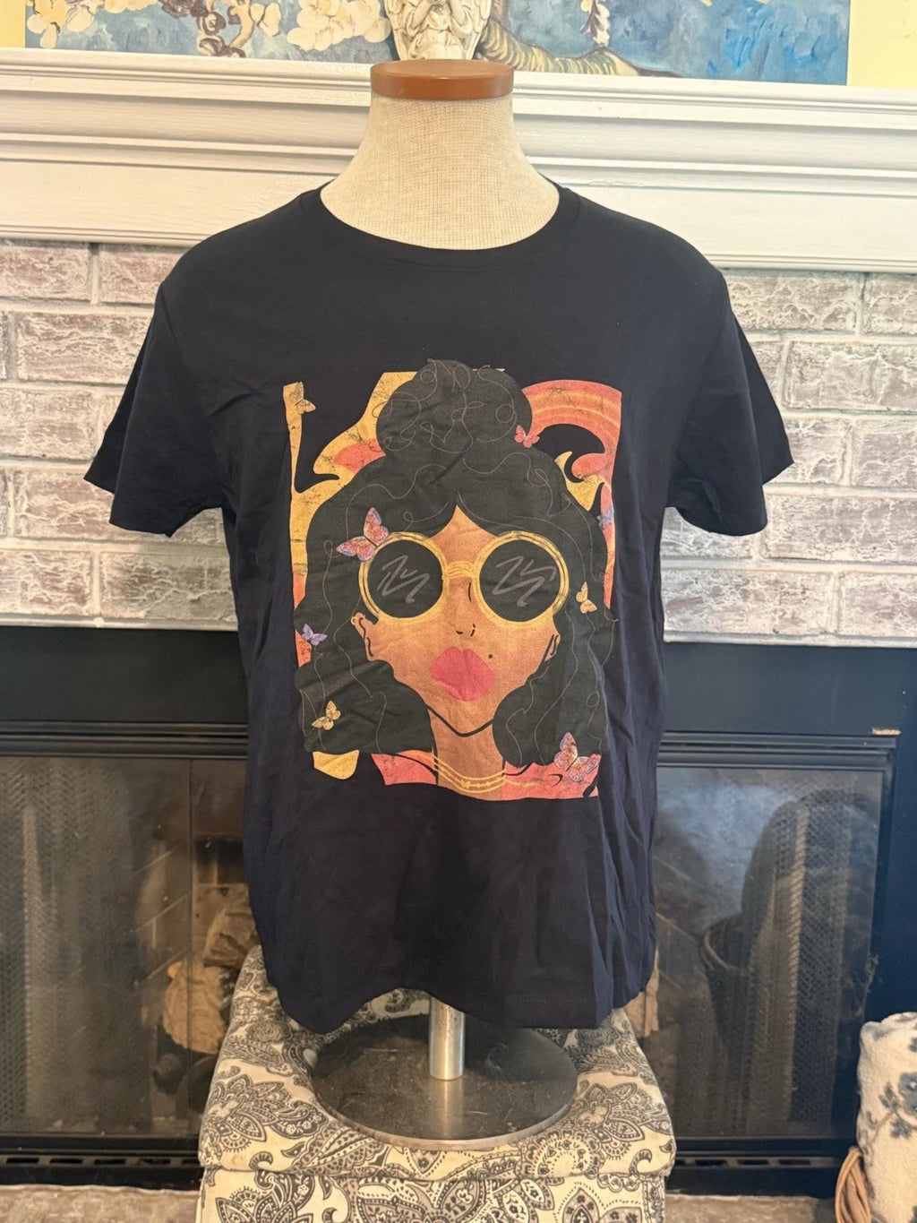 Fifth Sun Super Cute Creation Graphic Tee Woman Art Print Gildan Softstyle  XL
