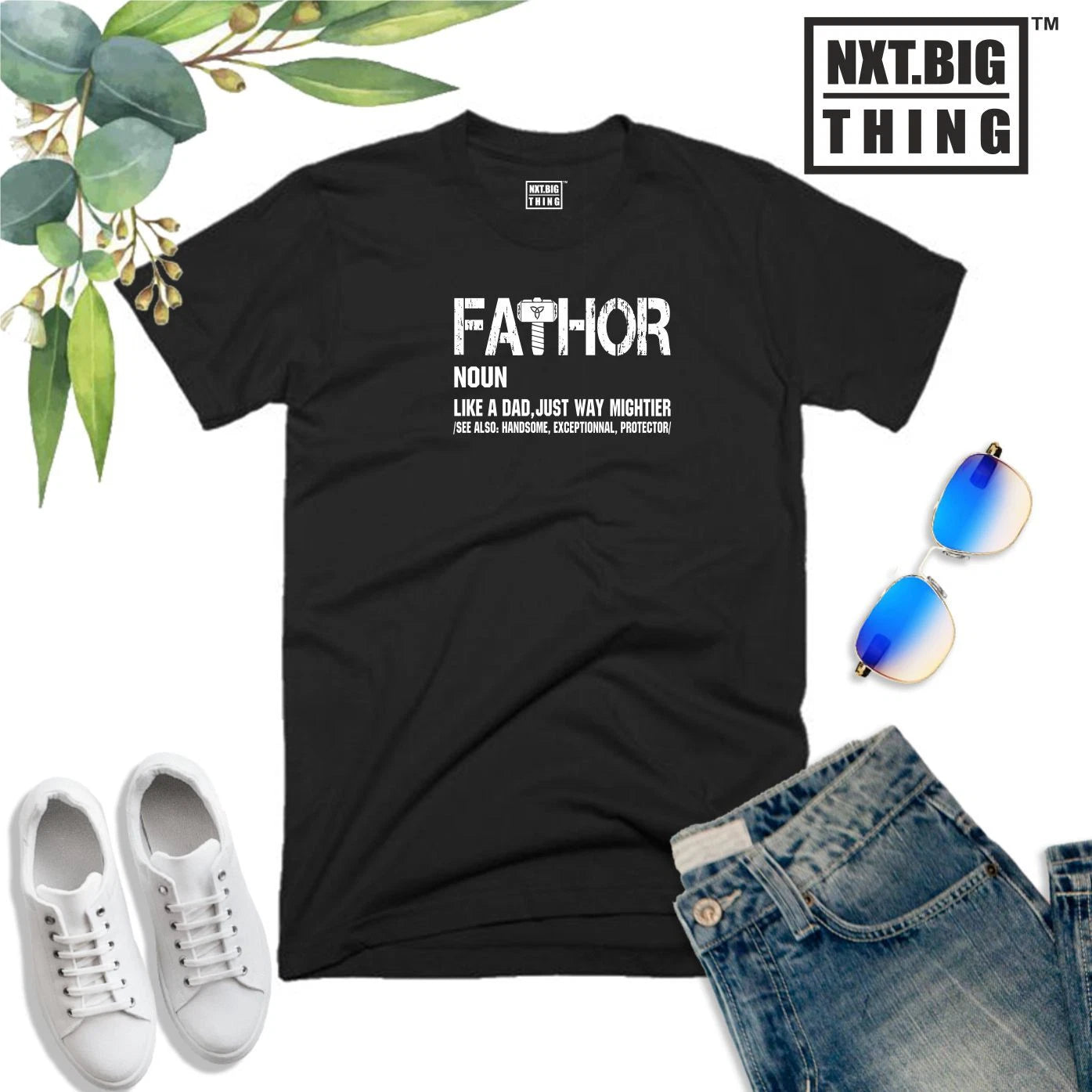 Fathor T Shirt Like Dad Daddy Papa Old Man Novelty Birthday Father Day Gift Top