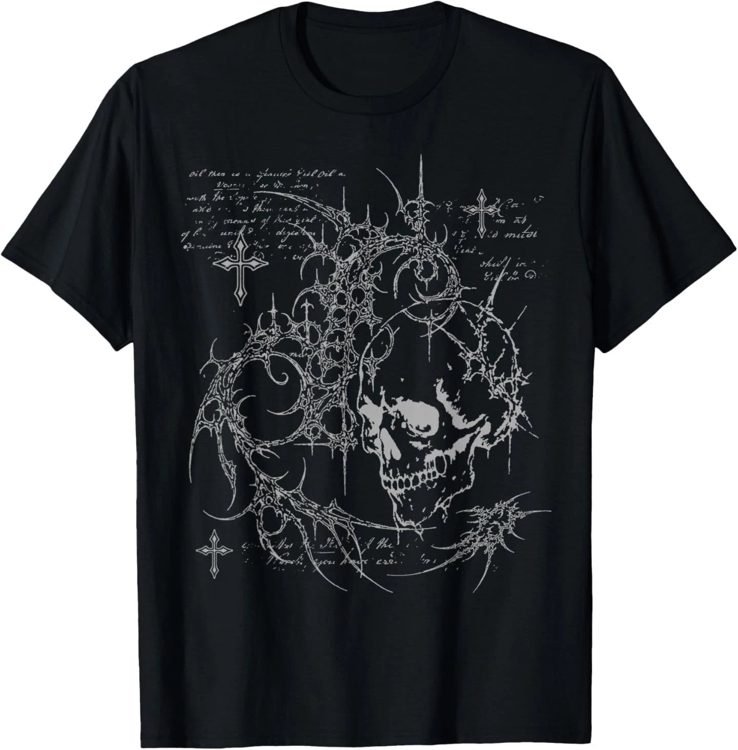 Grunge Goth Alt Skull Vintage Graphic T-Shirt