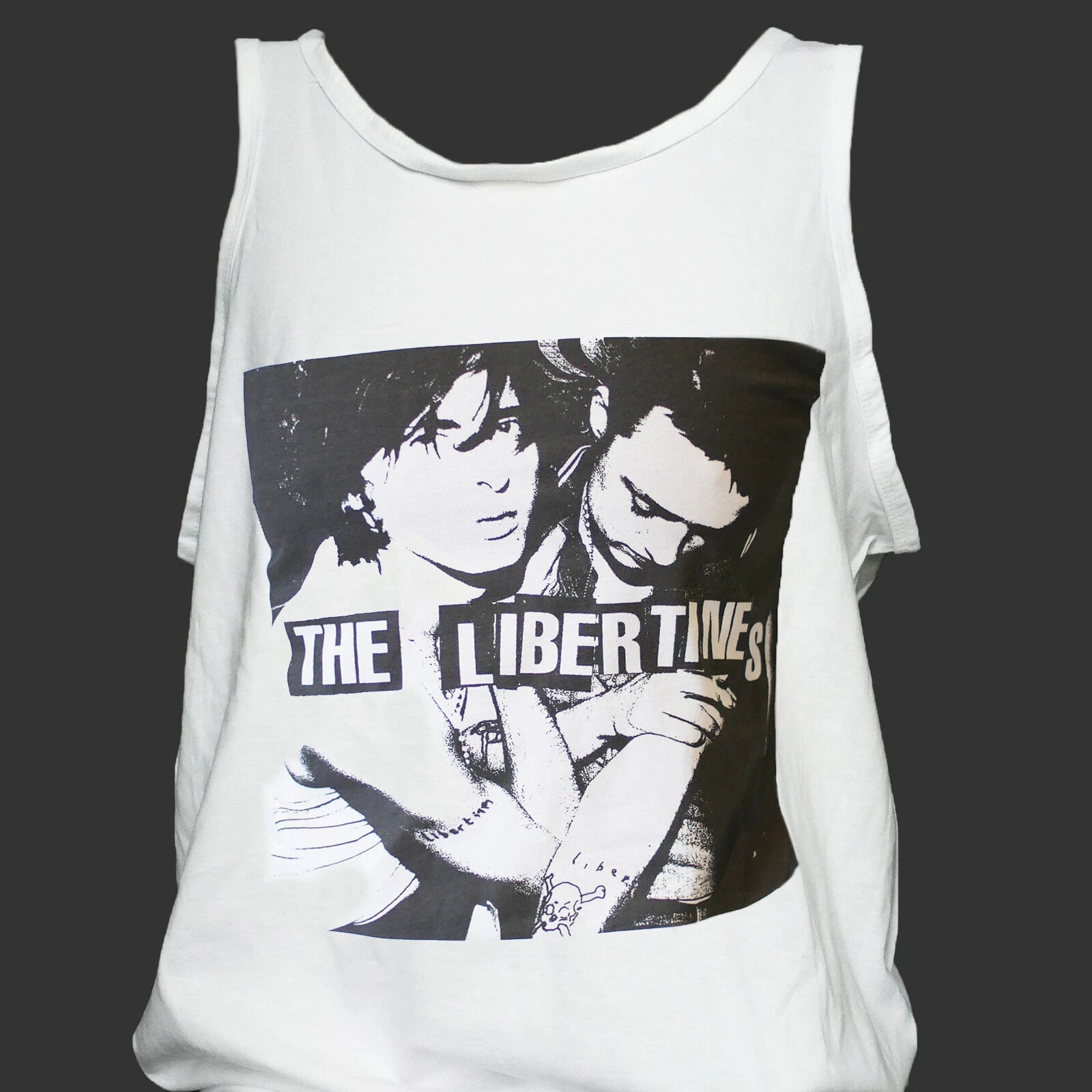 THE LIBERTINES INDIE PUNK ROCK T-SHIRT vest unisex white S-2XL