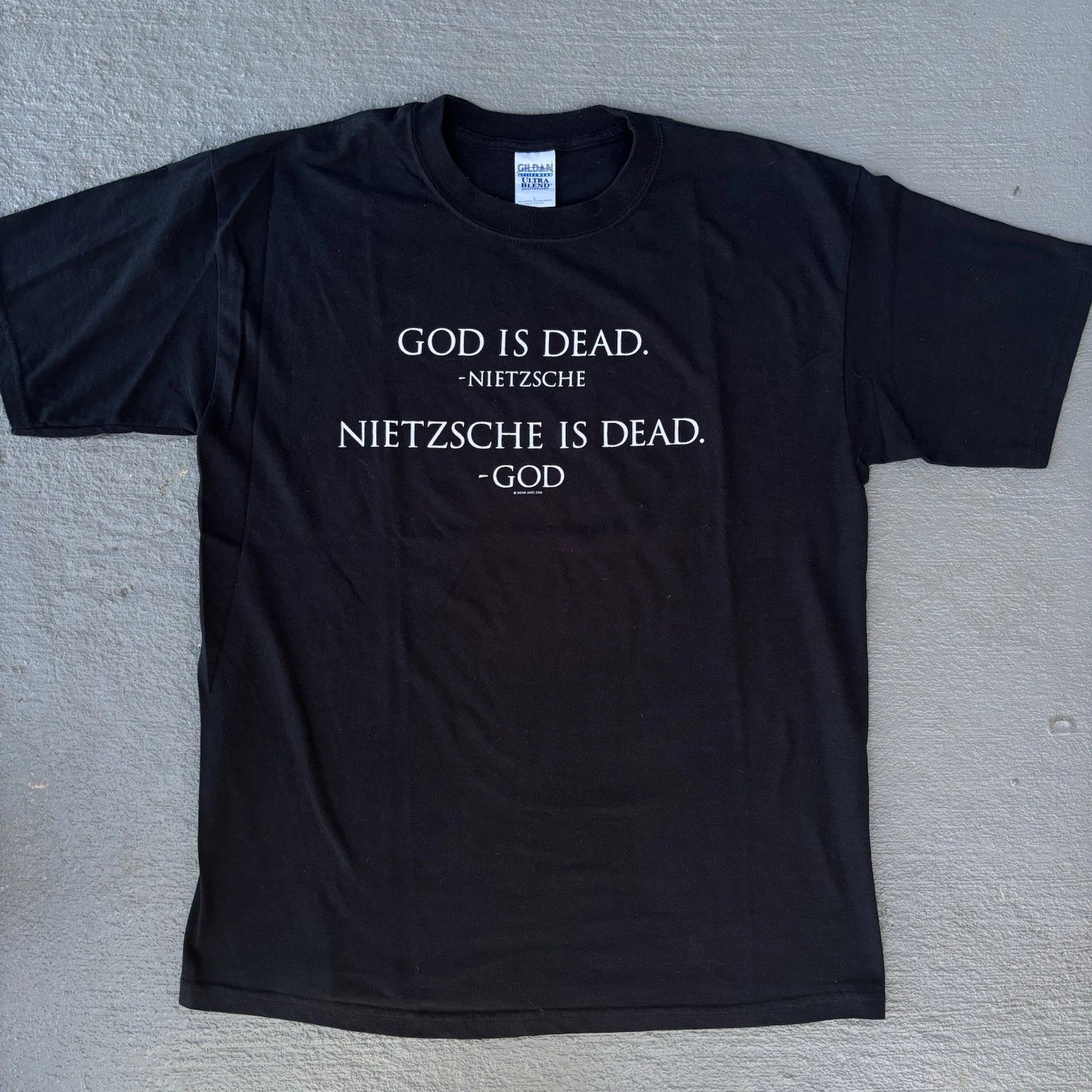 Vintage 2000s God Is Dead Saying Shirt Large Y2K
