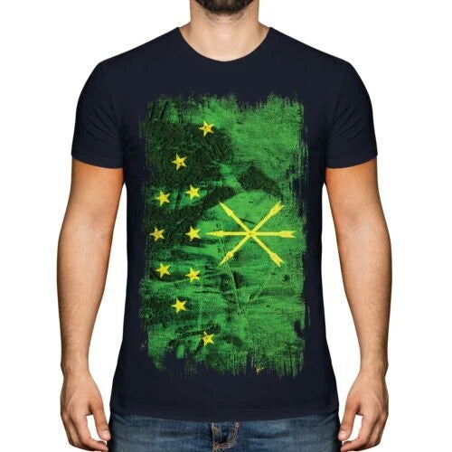 Adyguée grunge flag men's t-shirt jersey