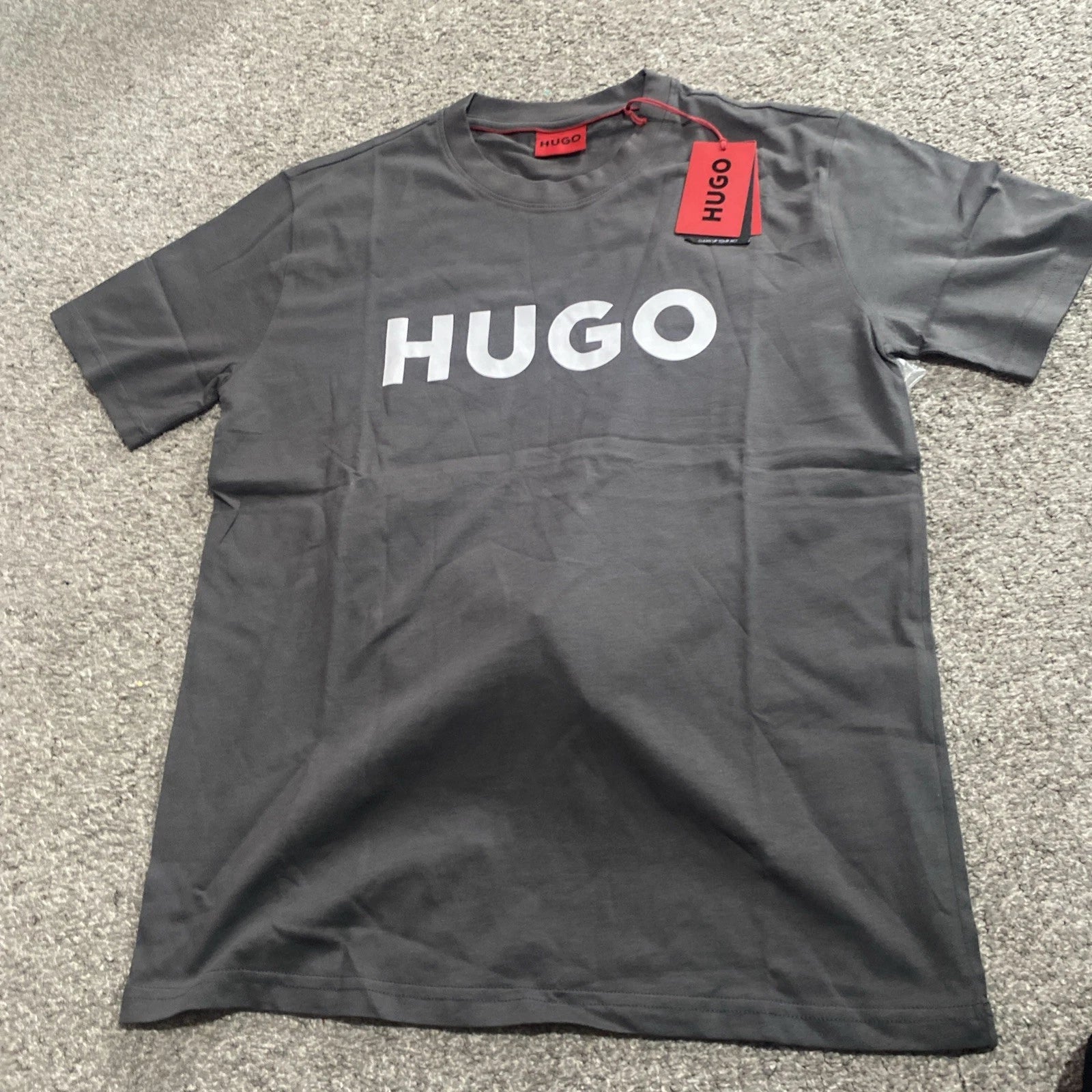 Hugo Boss T-shirt BNWT Size MEDIUM Grey,  Tee Boss Logo Brand New T-shirt Top