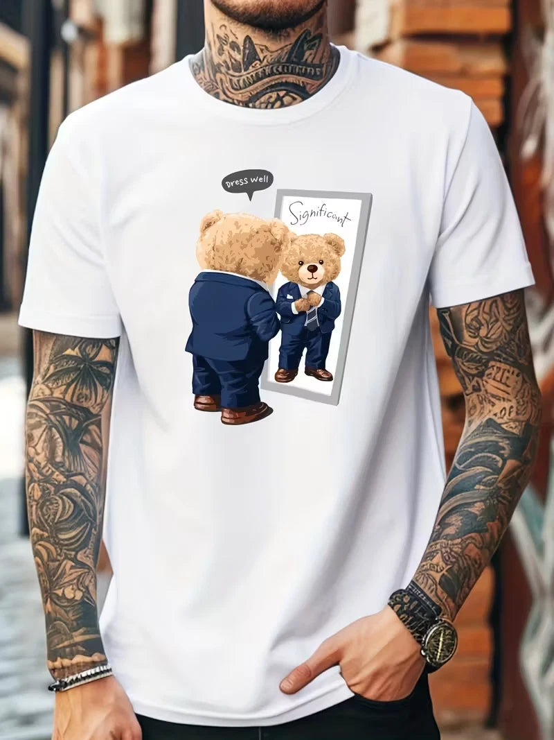 Men’s Sport Graphic T-Shirt Casual Crew Neck Summer Short Sleeve Tee