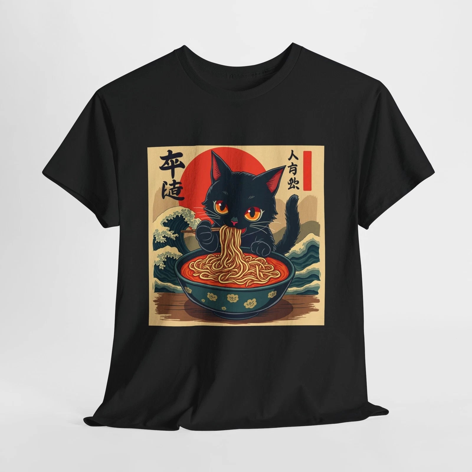 Kawaii Cat T-Shirt | Cat Ramen Japanese Funny T-Shirt