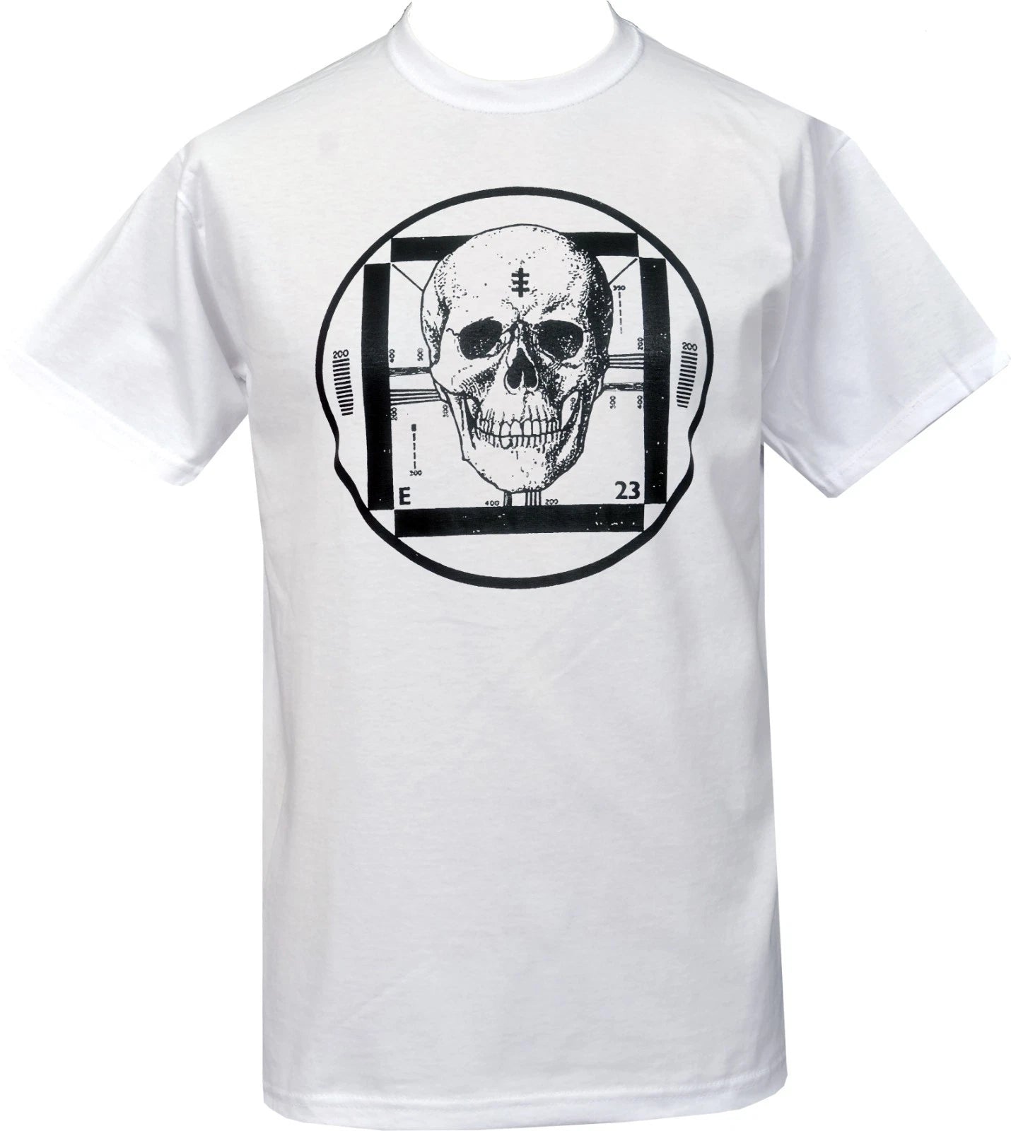 Psychic TV Skull T Shirt Mens White Industrial Punk Graphic PTV Alternative Top