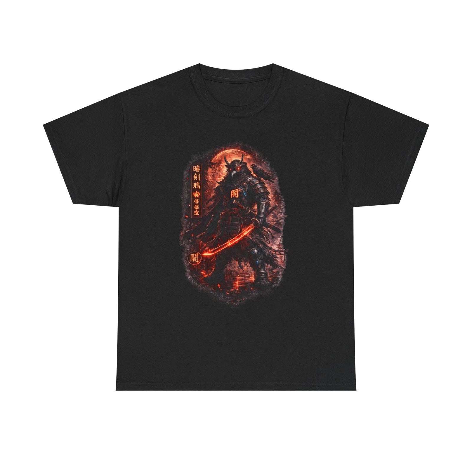 Cyber Samurai Raven T-Shirt | Japanese Streetwear Graphic Tee