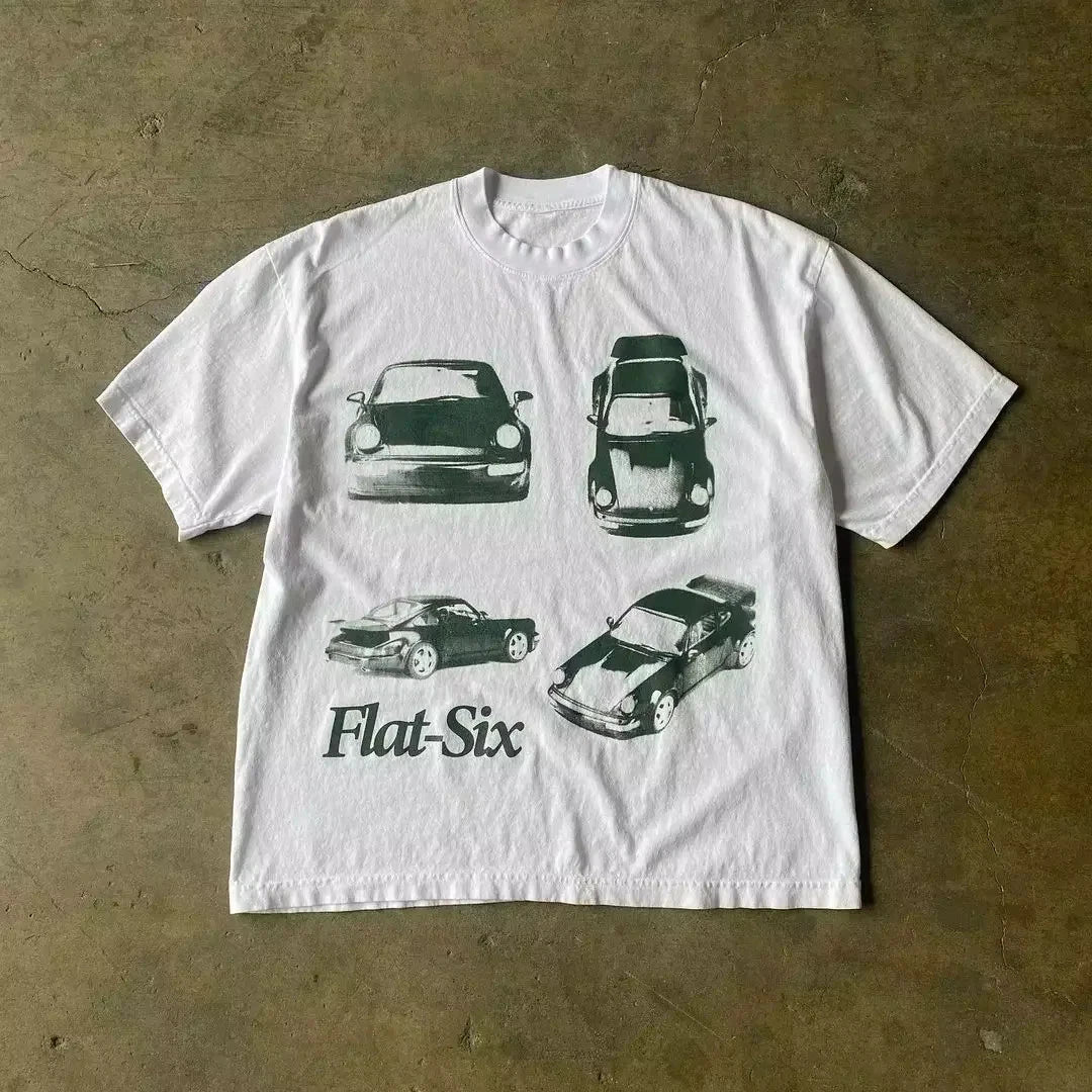Womens(Unisex) Graphic T Shirt S-4XL White Cotton Y2K Fruit Cherry Car Tee Top