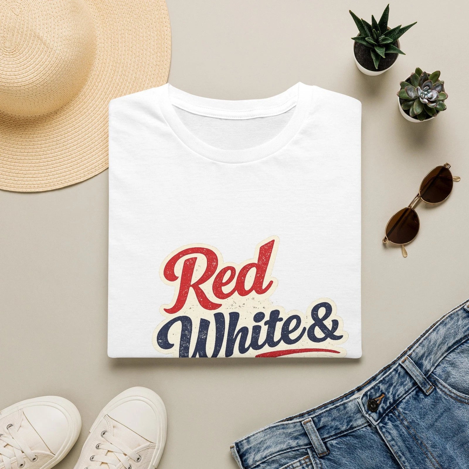 Red White & Brew Coffee Shirt Patriotic 4th of July USA Graphic Tee