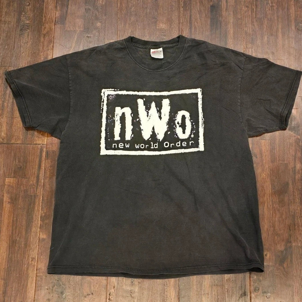 Vintage NWO Shirt Mens XL Black New World Order WWF WCW Wrestling Tee 2002 Y2K
