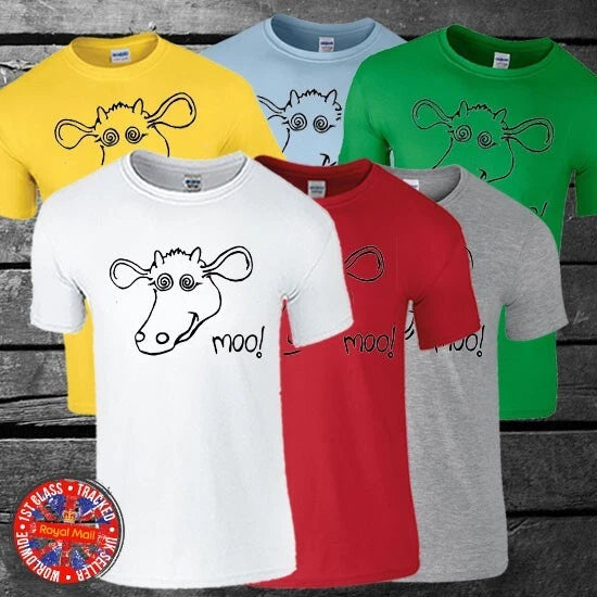 Inspiral Carpets Moo! T-shirt Rock Band Music Happy Monday's