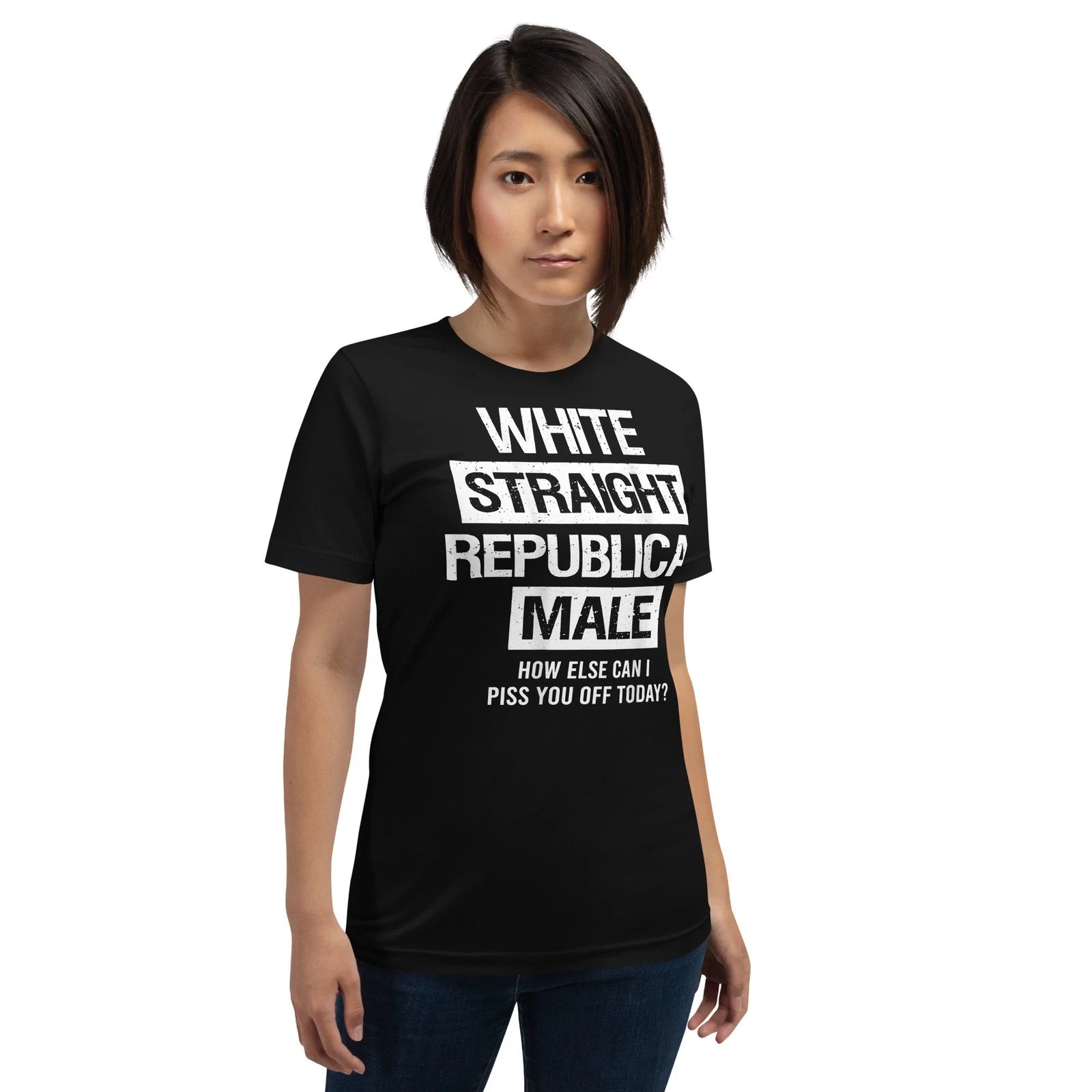 White Straight Republican Male Sarcastic Quote T-Shirt
