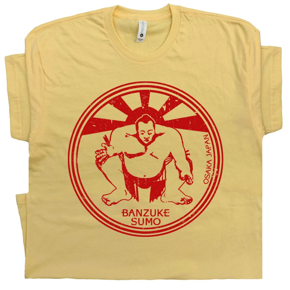 Japanese Sumo wrestling T SHIRT Japan art fight club retro gym wwf Karate Kid T