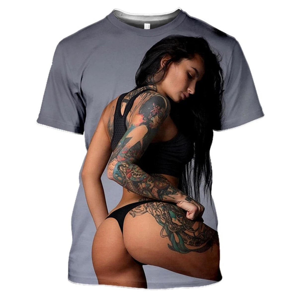 Bold Tattooed Beauty Tee: Unisex T-Shirt with Striking Tattoo REGULAR USA SIZING
