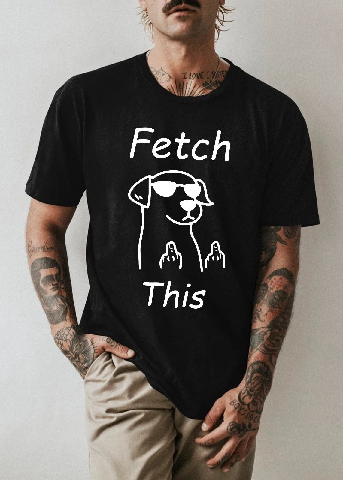 Fetch This Funny Dog T-Shirt Cool Dog Graphic Tee Meme Sarcastic Unisex Shirt