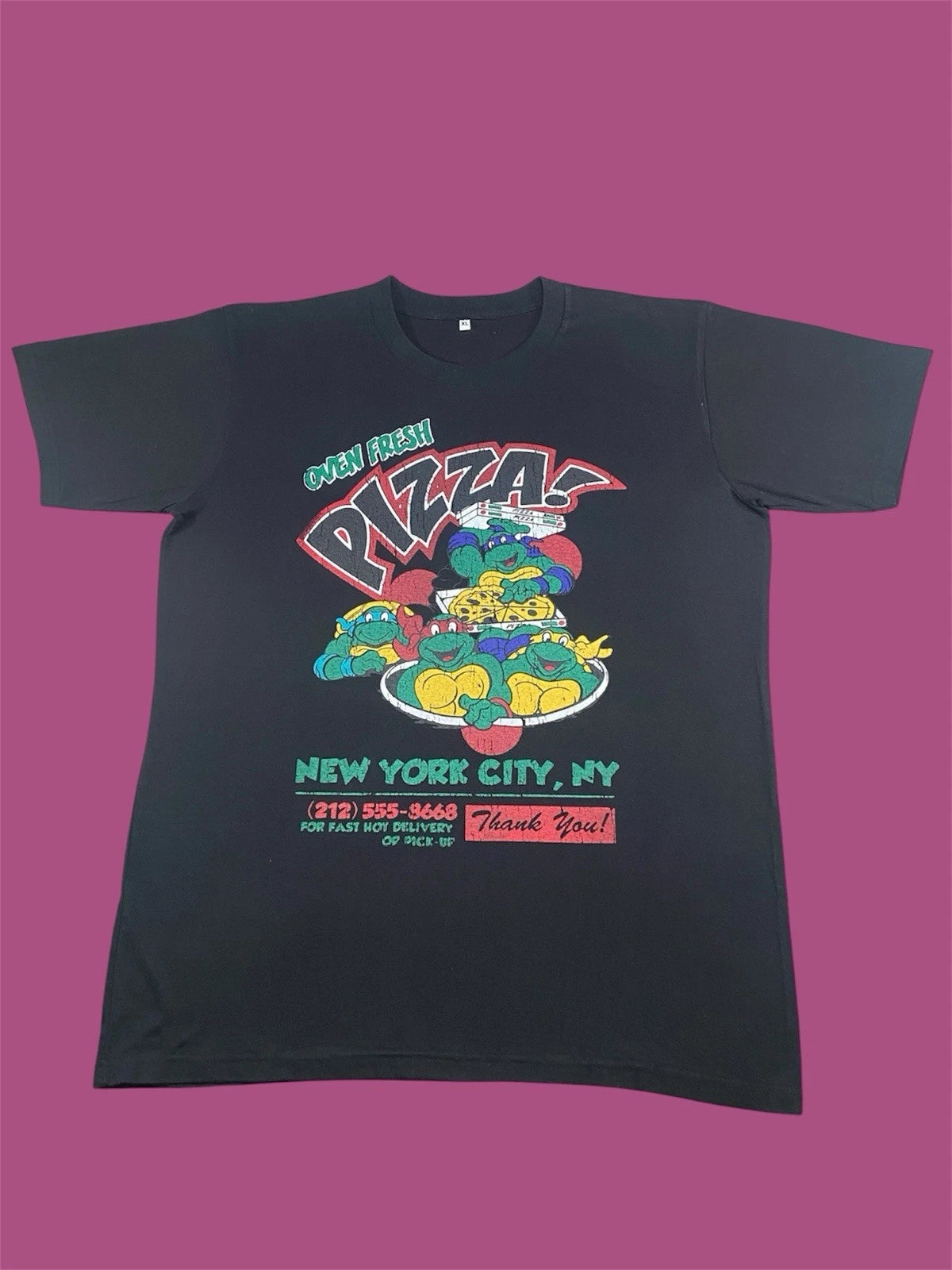 Teenage Mutant Ninja Turtles reprint pizza tee Large