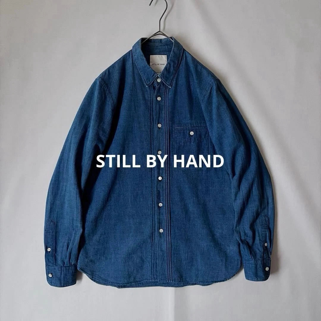 STILL BY HAND Denim Shirt Indigo Size 46 M Minimalist Design