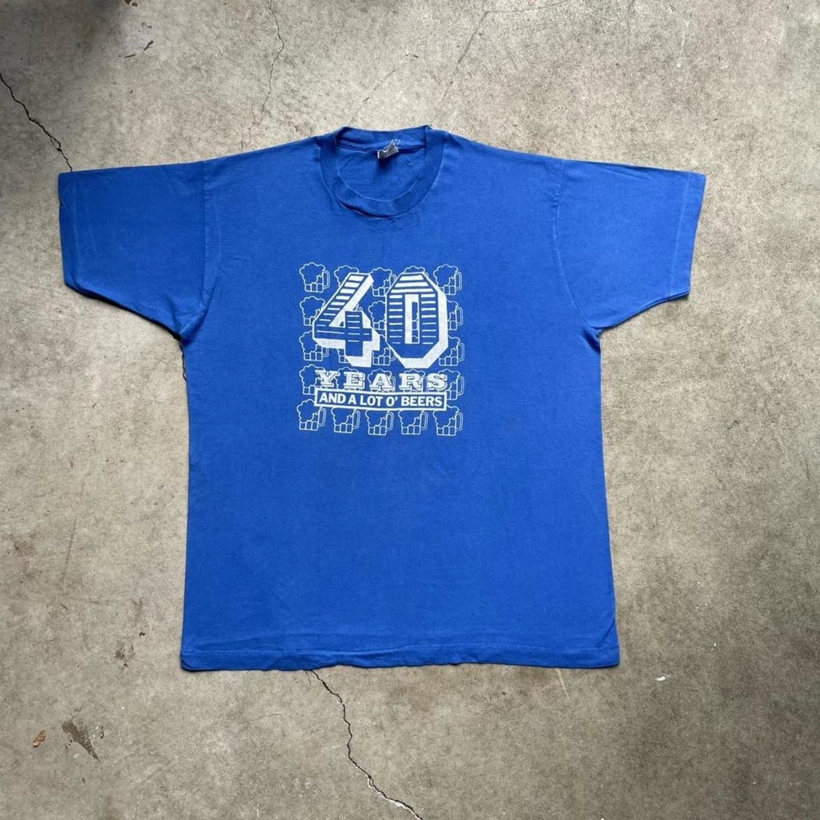 Vintage 90s Funny As "40 Years And a Lot O' Beers", Classic Dad Joke T-shirt