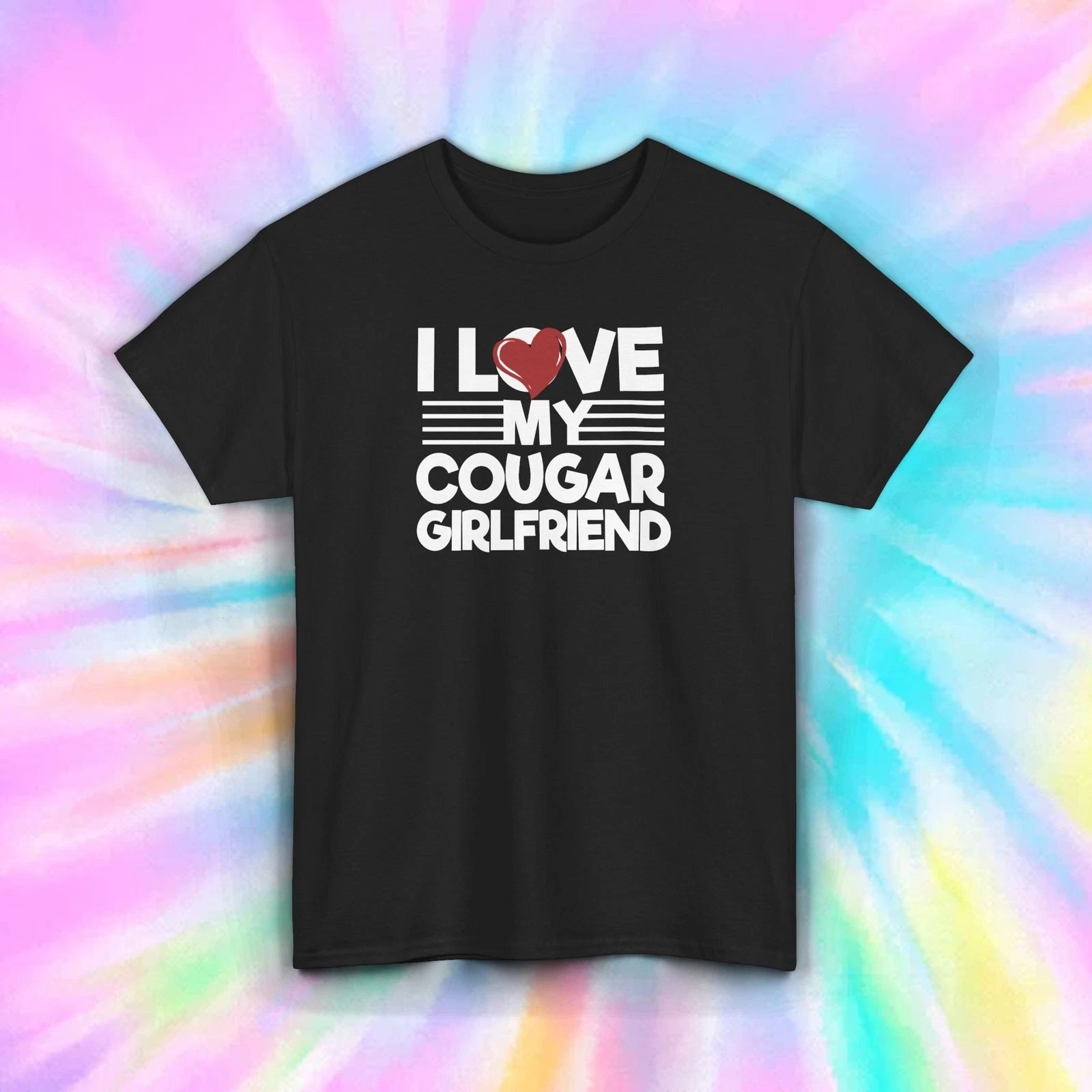 I Love My Cougar Girlfriend T-Shirt S-5XL Funny Romantic Graphic Tee Unique Gift