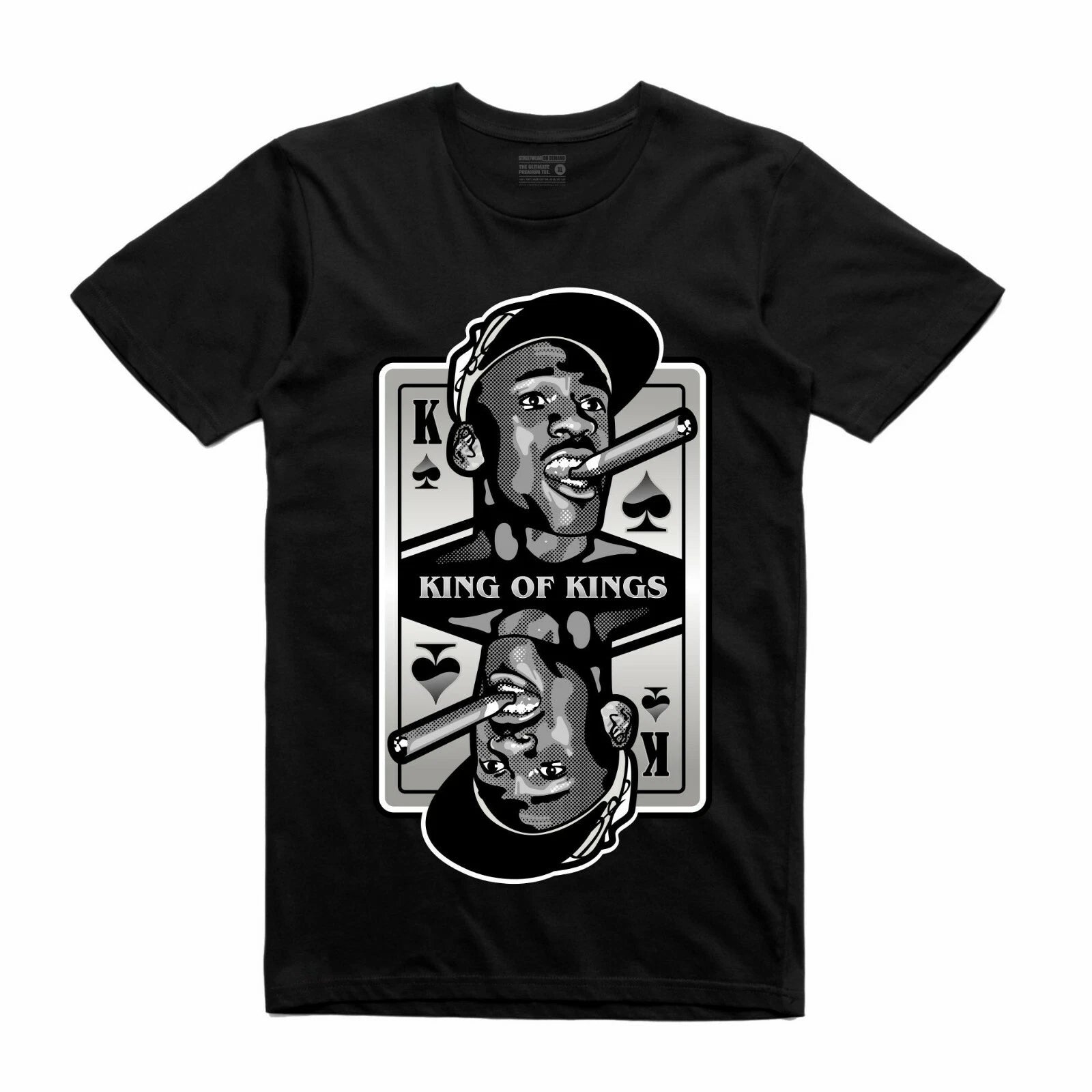 NEW Streetwear on Demand CARDS KING OF KINGS MJ BLACK Tee Shirt SMALL-3XLARGE