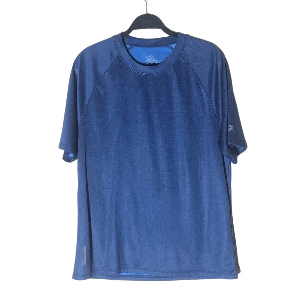 Men's Blue Performance T-Shirt Size Large Athleisure Sporty Streetwear 90s Y2K