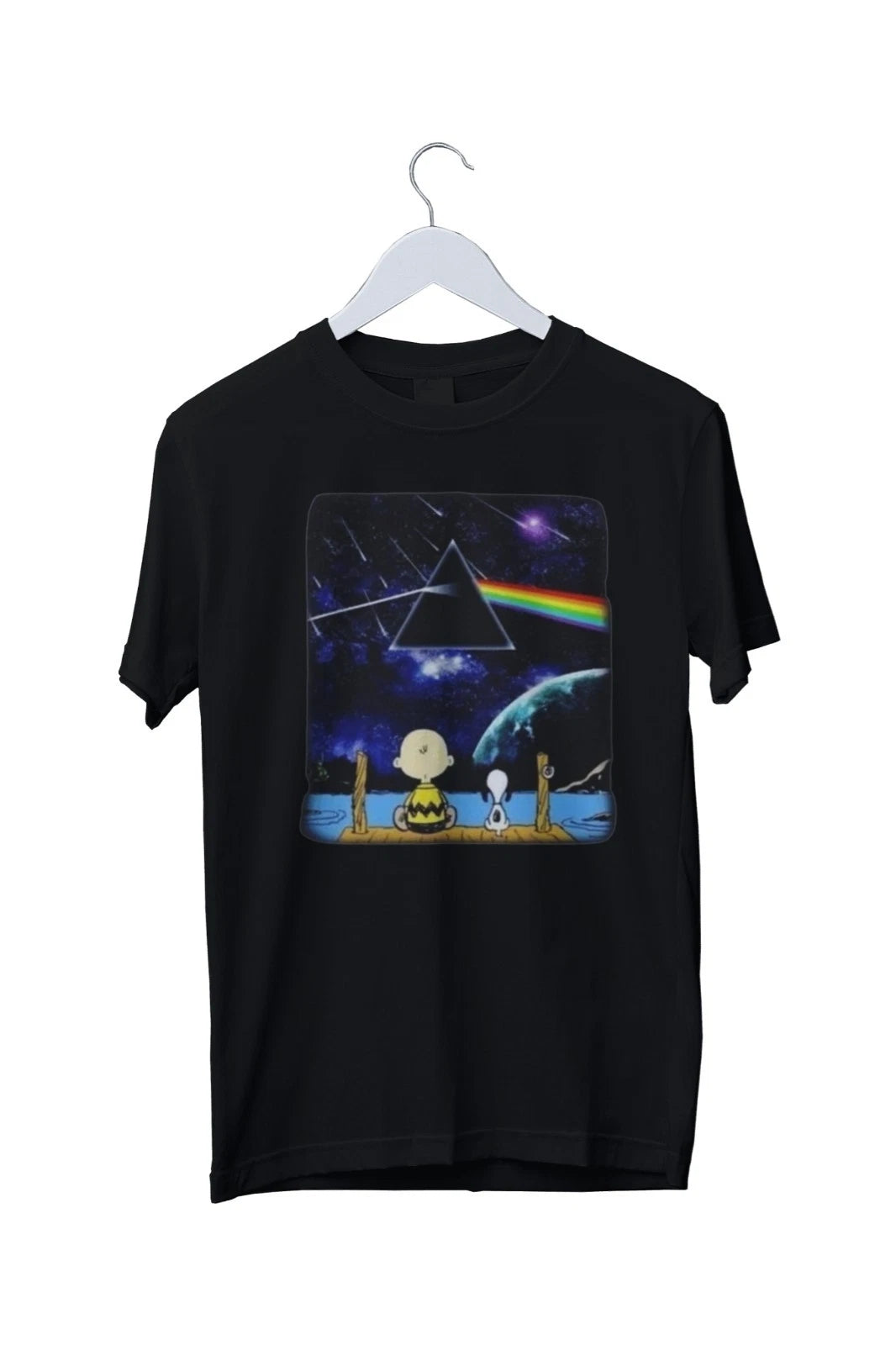 Pink Floyd Snoopy & Peanut Dark Side Of The MoonT-Shirt Mens S M L XL 2 3 4 XL