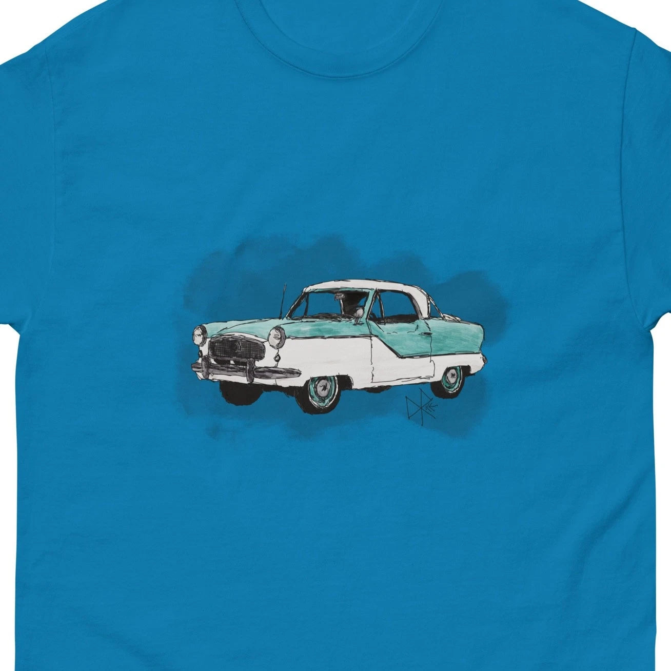 Nash Metropolitan - Classic T-shirt Graphic Tee Funny Cool Car Sketch Art