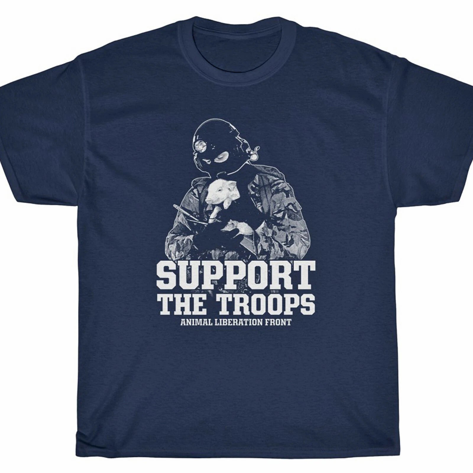 Support The Troops T-Shirt - ANIMAL LIBERATION FRONT vegan