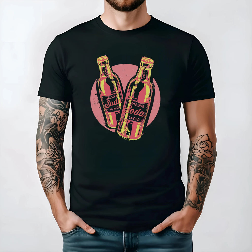 Original Soda Flavor T-Shirt | Retro Soda Bottle Graphic Tee | 80s Neon Pop Art