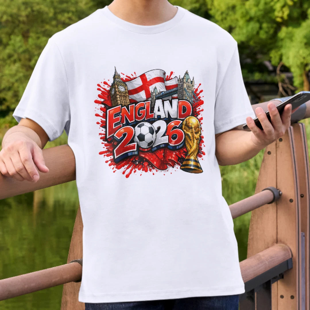 England World Cup 2026 Adult T-Shirt – Unisex Football Supporter Tee Gift Fans