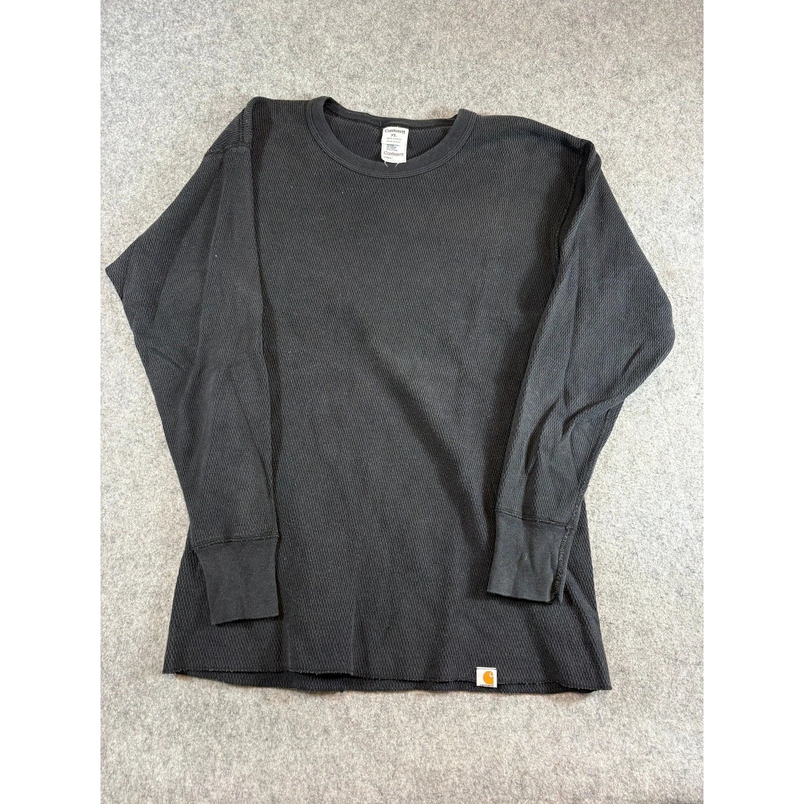 Carhartt Long Sleeve Shirt Mens Medium Black Minimalist Basics Streetwear Casual