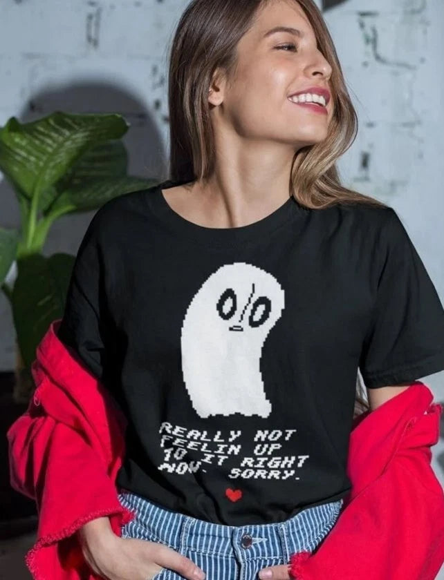 Unisex Undertale Gaming T-Shirt, Napstablook Indie Shirt Sans Papyrus Toriel