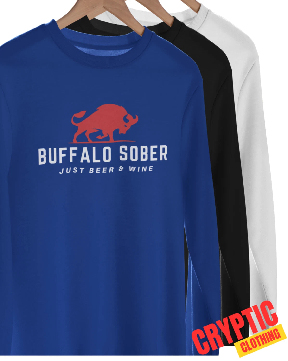 Buffalo Sober T-SHIRT Alcohol Beer Wine Day Drinking Funny Sobriety BBQ Party